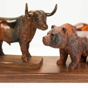 Wall Street Bull & Bear Hand-carved Statues